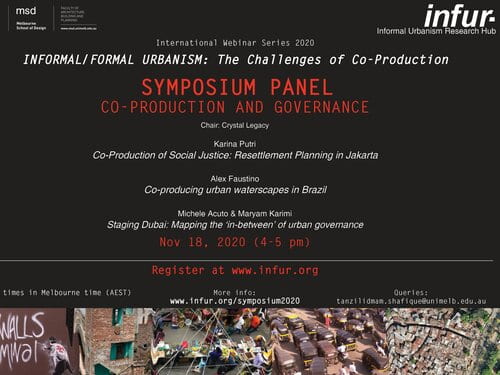 InfUr Webinar 7 / Symposium Panel on "Co-production and Governance"
