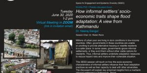How informal settlers’ socio-economic traits shape flood adaptation / Jun 30, 2020 [Virtual Session]