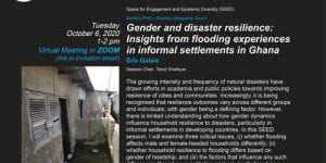 Gender and disaster resilience / Oct 6, 2020 [Virtual Session]