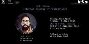 InfUr Seminar with Ashraful Alam – Informal housing infrastructures